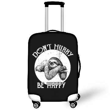 Discover Vintage Sloth Pun Don t Hurry Be Happy Sloth Luggage Covers