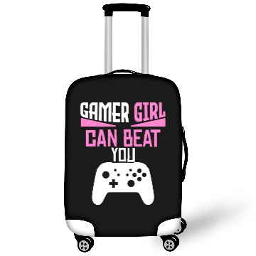 Discover Gamer Girl Can Beat You Luggage Covers