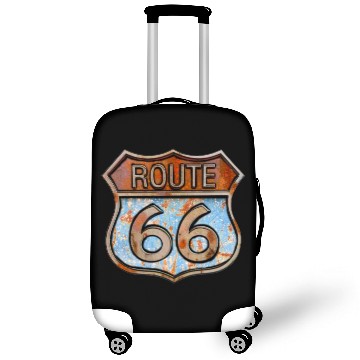 Discover Route 66 vintage sign - Rusty metal sign 3 Luggage Covers