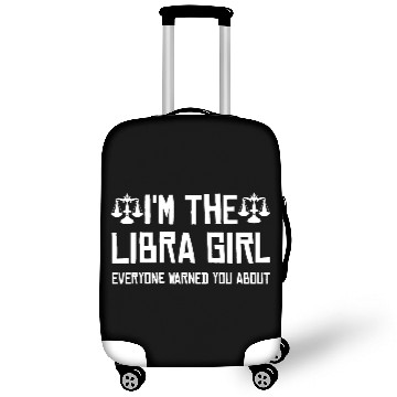 Discover Libra Girl Warning Zodiac Joke Astrology October Luggage Covers