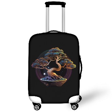 Discover Cosmic Bonsai Tree Zen Japanese Zen Meditation Art Luggage Covers