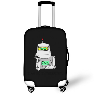 Discover Interested Robot Funny Moody Bored Cartoon Joke Luggage Covers