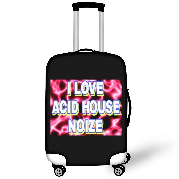 Discover I LOVE ACID HOUSE NOIZE WHITE FONTS Luggage Covers