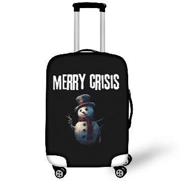 Discover merry crisis, snowman, humorous, merry christmas Luggage Covers