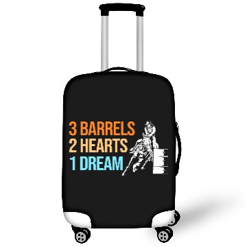 Discover Barrel Racing Western 3 Barrels 2 Hearts 1 Dream Luggage Covers