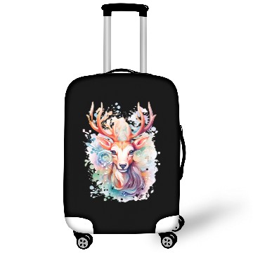 Discover Colorful Reindeer Fantasy: Studio Ghibli Style Luggage Covers