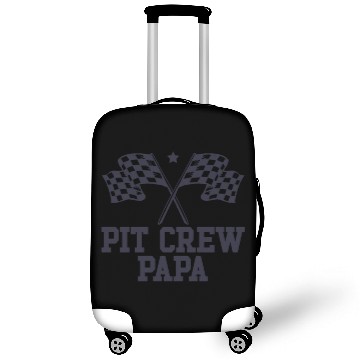 Discover Pit Crew Papa Racing Enthusiast Racer Birthday Luggage Covers