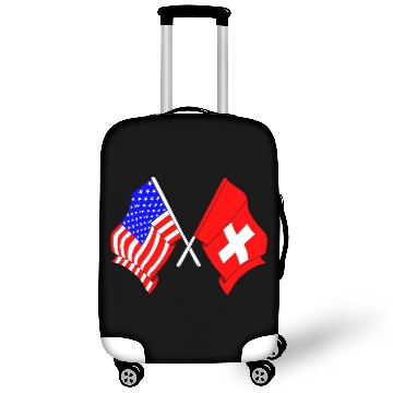 Discover USA flag USA and Switzerland flag Luggage Covers