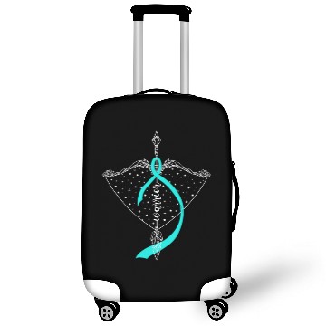 Discover Warrior Bow Warrior Teal Ribbon Ovarian Cancer Luggage Covers