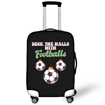 Discover Football Player Coach Christmas Balls Deck The Luggage Covers