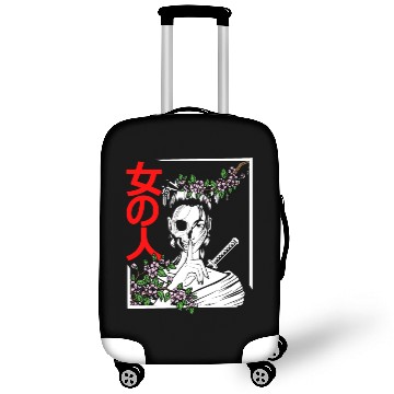 Discover Japanese Samurai Floral Warrior Flower Woman Luggage Covers