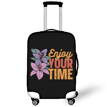 Discover Orchids Enjoy Your Time Orchid Flower Gardening Luggage Covers