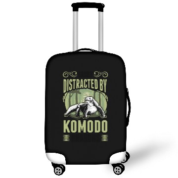 Discover Easily Distracted By Komodo Dragons Monitor Lizard Luggage Covers