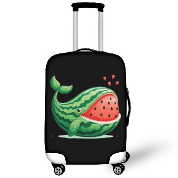 Discover Melon Whale Funny Animal Made Of Vegetables Luggage Covers