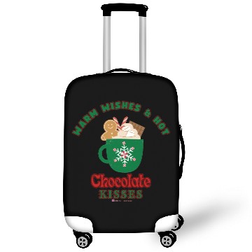 Discover Warm Wishes & Hot Chocolate Kisses Greetings Luggage Covers