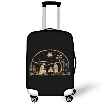 Discover Nativity Scene with Mary Joseph Baby Jesus Luggage Covers
