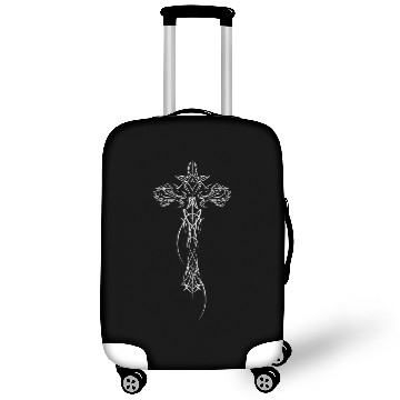 Discover Awesome Cyber Crucifix Cybersigilism For Geometric Luggage Covers