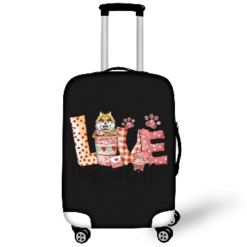 Discover Pomeranian Dog Coffee Lover Dog Mom Valentines Da Luggage Covers