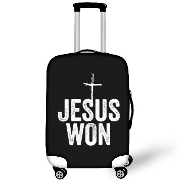 Discover Jesus Won Religious Christian Jesus Holy Cross Luggage Covers