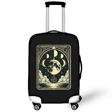 Discover Tarot Card Vintage Moon Phase Astrology Tarot Luggage Covers