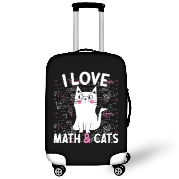 Discover I Love Math and Cats Feline Lover Luggage Covers