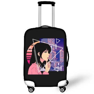 Discover Retro 80's Japanese Lofi Vaporwave Aesthetic Sad A Luggage Covers