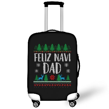 Discover Feliz NAVIDad Funny Holiday Ugly Christmas Themed Luggage Covers