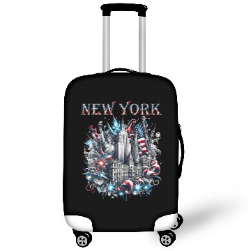 Discover New York Christmas Spirit Luggage Covers