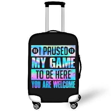Discover Video Player Addicted I Paused My Game to be Here Luggage Covers