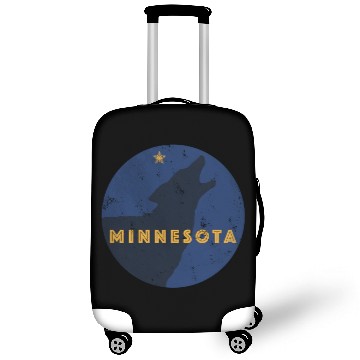 Discover Minnesota Gif Grey Wolf Howling At The North Star Luggage Covers