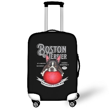 Discover Vintage Boston Terrier on Red Ball Luggage Covers
