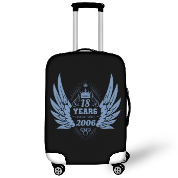 Discover 18th birthday angel wings vintage 2006 Luggage Covers