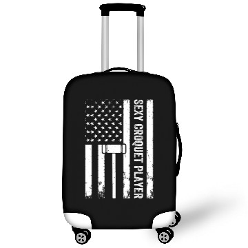 Discover Playing Croquet US Flag Sexy Croquet Player Luggage Covers