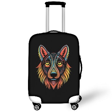 Discover German Shepherd Funny Dog Street Art Comic Pet Luggage Covers