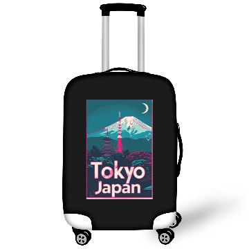 Discover Vintage Style Tokyo Travel Poster Luggage Covers