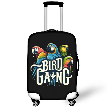 Discover Bird Gang Parrot Funny Birder Flock Owner Macaw Luggage Covers