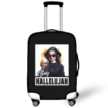Discover Sexy Nun Drinks Alcohol Funny Saying Luggage Covers