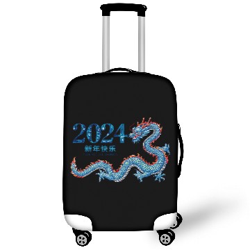 Discover Dragon's Roar: Year of the Dragon 2024 Red Luggage Covers