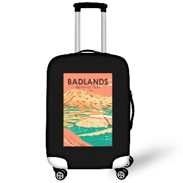 Discover Badlands National Park Landscape Vintage Luggage Covers