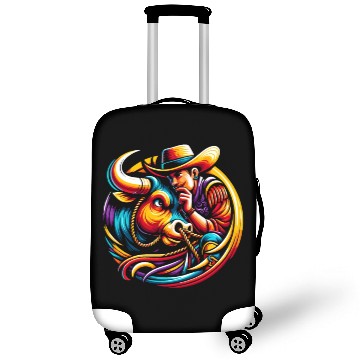 Discover Rodeo Bull Riding Livestock Show Farmer Cattle Luggage Covers