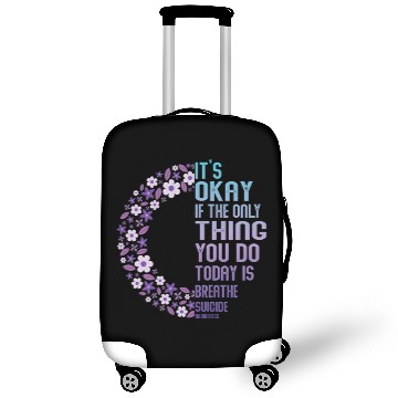 Discover Mental Health Warrior Purple and Teal Luggage Covers