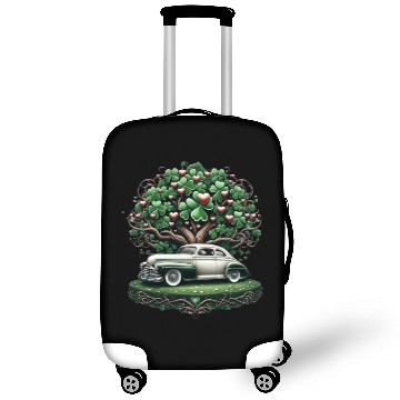 Discover Clover with Vintage Car, Vintage Love Luggage Covers