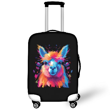 Discover Watercolor Colorful Alpaca Colorful Animals Luggage Covers