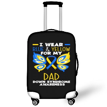 Discover I Wear Blue Yellow Dad Down Syndrome Awareness Luggage Covers