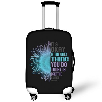 Discover Mental Health Warrior Purple and Teal Luggage Covers