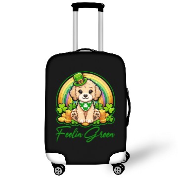 Discover Feelin Green Puppy Rainbow Funny St Patrick's Day Luggage Covers