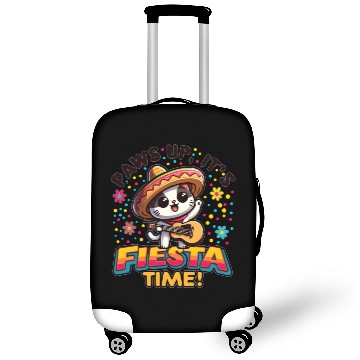 Discover Cat with Cinco De Mayo Design Luggage Covers
