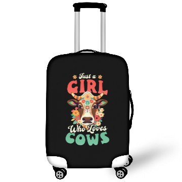 Discover Cow Farmer Girl Who Loves Cows Luggage Covers