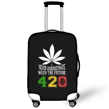 Discover Chuckling 420 Future of Herb Weed Marijuana Design Luggage Covers
