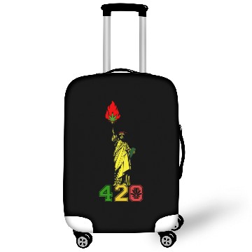 Discover Humoristic 420 Liberty Herb Weed Marijuana Design Luggage Covers